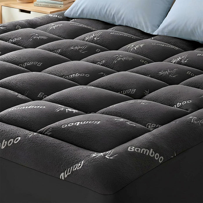 Bamboo Mattress Topper — Soft Quilted Comfort Pad