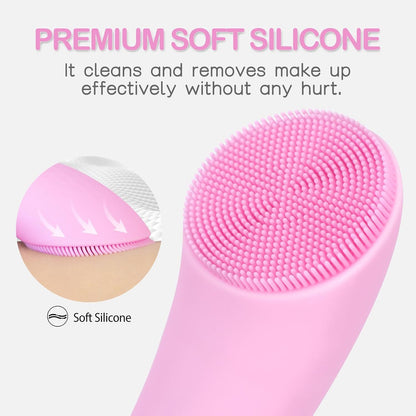 Heated facial cleansing brush