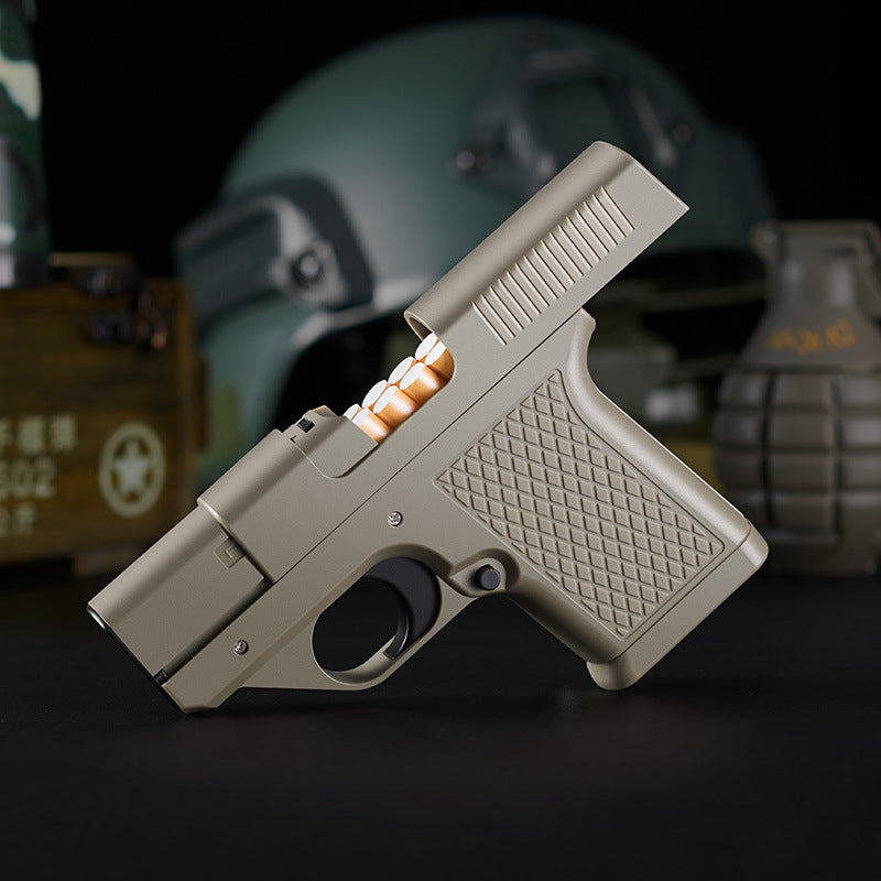 Pistol torch lighter silver